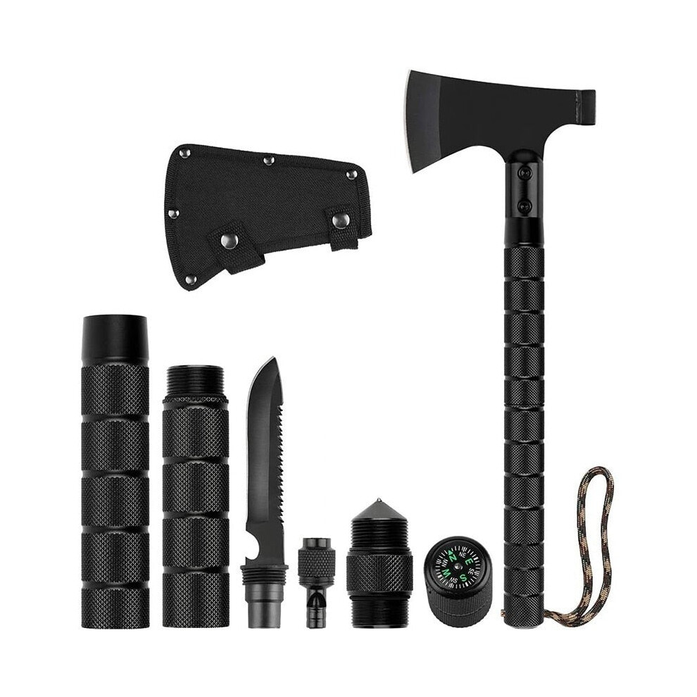 (No Pattern) Foldable Tactical Axe Multi Tool Kit Emergency Gear Tourist AX Survival Axe Outdoor Portable Tomahawk Wild Camping Hatchet