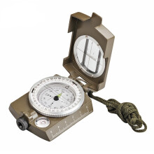 (Army Green) Professional Military Army Metal Sighting Waterproof Compass Outdoor Gadgets Sport Clinometer Camping Hiking Climbing
