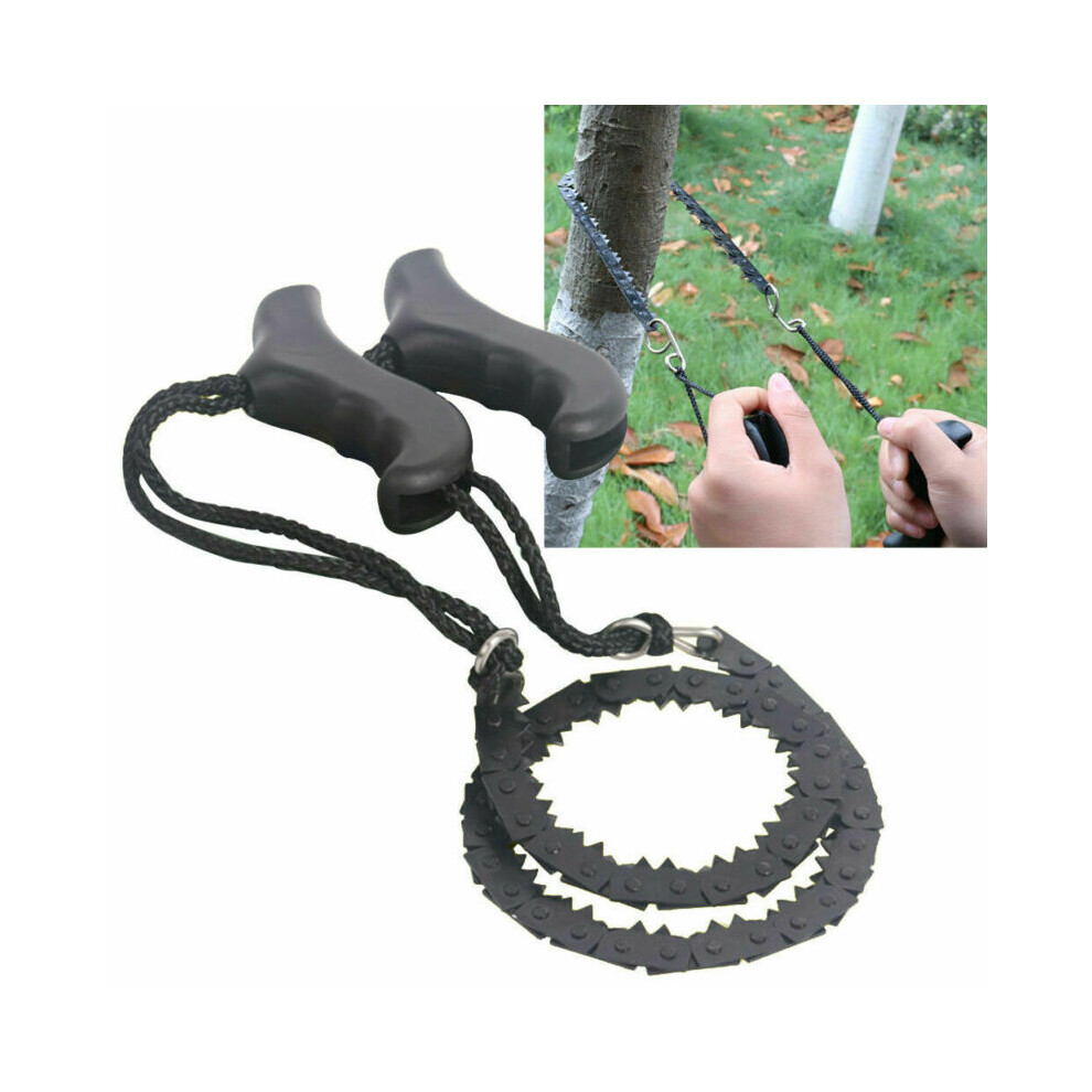 Woodworking Pocket Hand Chainsaw Heavy Duty Manganese Survival Wire Saw Camp Hike Outdoor Hunt Fish Tool Cut Cutter Wood Forest