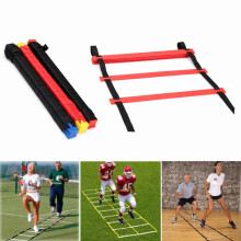 (Blue) 20 Rungs Speed Ladder Soccer Sport Ladder Training Carry Bag