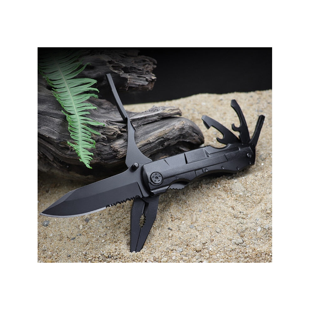 Tactical Knife Multi Tool pocket Folding Knife with Pliers Bottle Opener Screwdrivers Great For Survival Camping Hiking Hunting