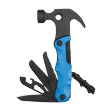 (Blue) Outdoor Camping Claw Hammer for Survival Tent Multifunctional Hand Tools