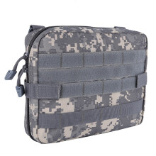 (Camouflage Grey) Military Pouch Bag Medical EMT Tactical Outdoor Emergency Pack Camping Hunting Accessories Utility Multi-tool Kit EDC Bag