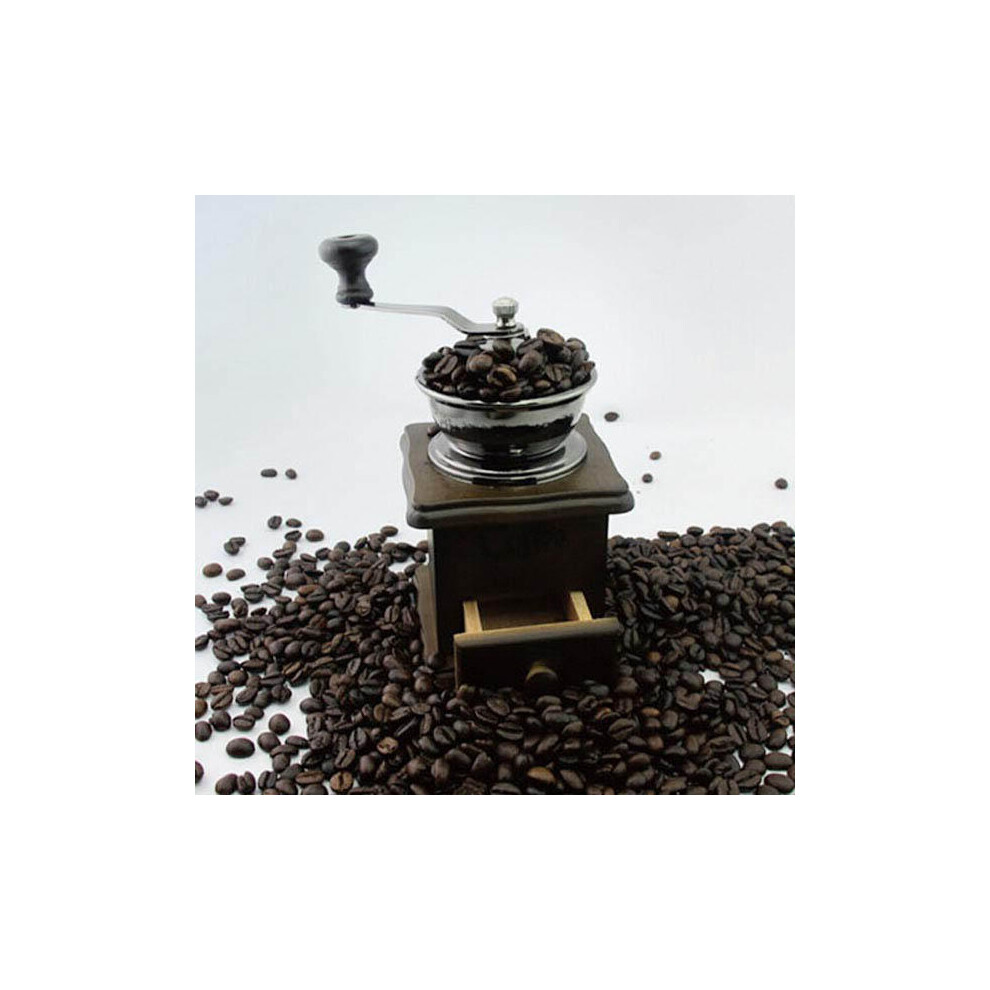 Retro Wooden Coffee Bean Hand Grinder Family Mini Flour Mill