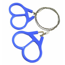 Outdoor Camping Hiking Pocket Saw Travel Emergency Survive Tool Stainless Steel Wire Kits with Finger Handle for Cutting