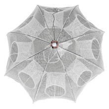 (Type B: 8 holes) 6/8/16 Holes White Foldable Big Fishing Net Lobster Trap Crabs Trap Prawn Cage Folding Prawn Cage Fishing Gear Fishing Trap Shrimp Trap