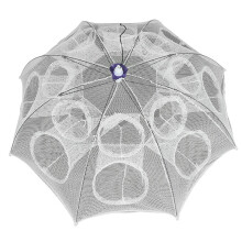 (Type C: 16 holes) 6/8/16 Holes White Foldable Big Fishing Net Lobster Trap Crabs Trap Prawn Cage Folding Prawn Cage Fishing Gear Fishing Trap Shrimp Trap