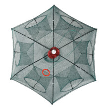 (6 holes) 4/6/8/10/12/16/20 Hole Automatic Fishing Trap Folding Nylon Fishing Net For Fish Eel Crab Shrimp Trap