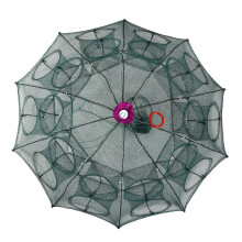 (20 holes) 4/6/8/10/12/16/20 Hole Automatic Fishing Trap Folding Nylon Fishing Net For Fish Eel Crab Shrimp Trap