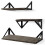 (Black) Metal Wall Mount Rack Floating Wall Mount Display Unit Shelf DVD Storage for Home Kitchen Bathroom Storage 11