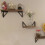 (Black) Metal Wall Mount Rack Floating Wall Mount Display Unit Shelf DVD Storage for Home Kitchen Bathroom Storage 7