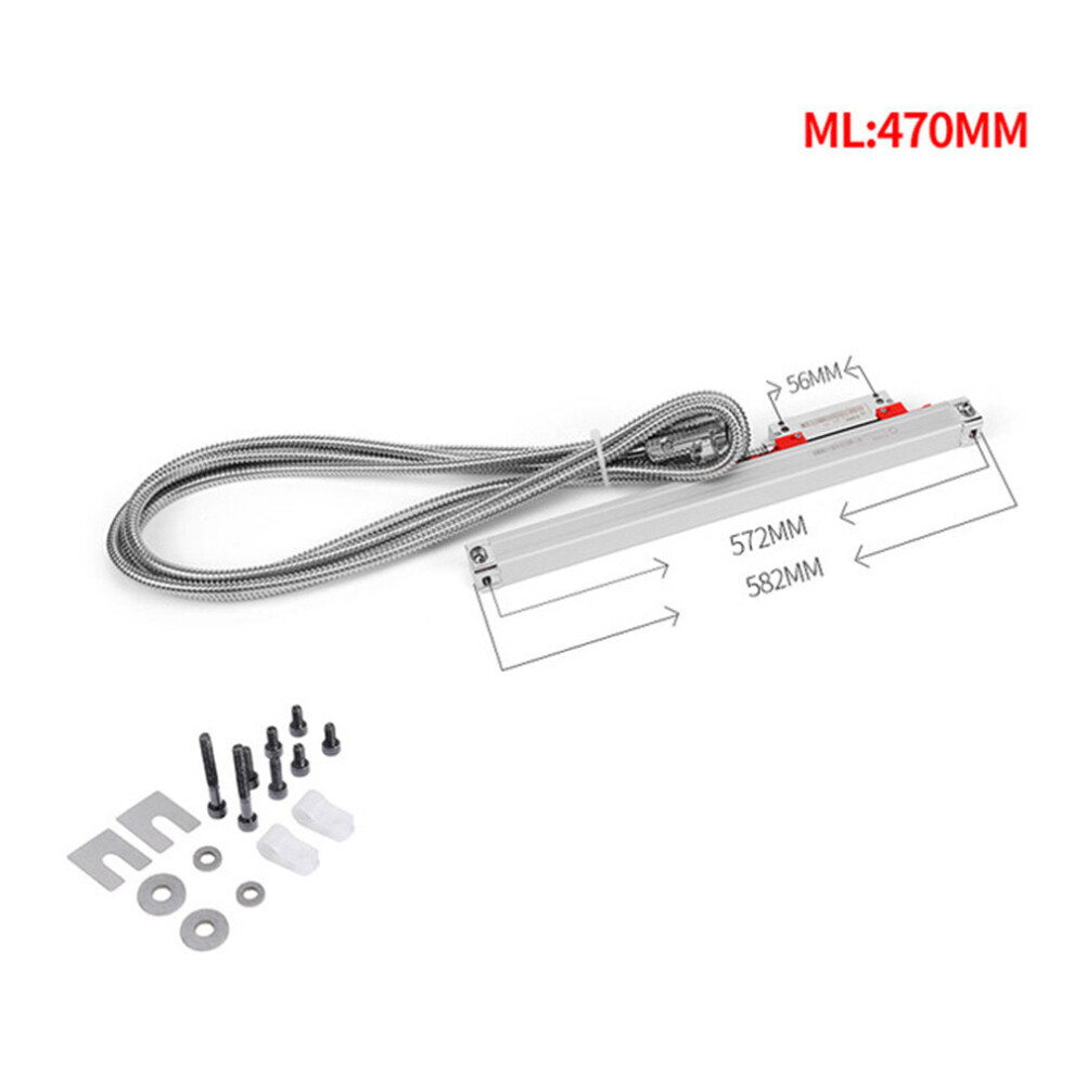 (470Mm) 1M Lathe Mill Scale Electronic Linear Scale Encoders Lathe Tool For 2/3 Axis Grating Cnc Milling Digital Readout Display Dro 9078193509328