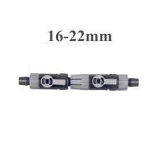 (16-22mm) 12-22mm Aquarium Tap Connector Aquarium Filter Hose Tubing Double Tap Connector Control Flow Valve