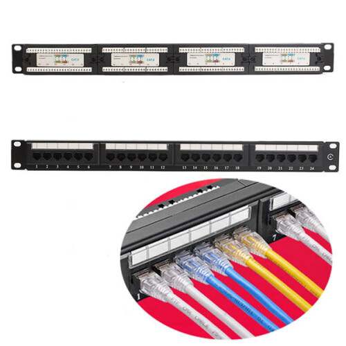 CAT 6 24 Port Ethernet Network LAN Adapter Connector CablE Mount Bracket 2
