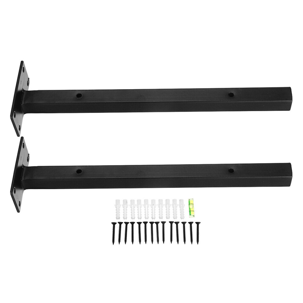 (25Cm) 2Pcs Retro Iron Wall Shelf Brackets Floating Boards Holder 15/20/25/30Cm 8727971752470