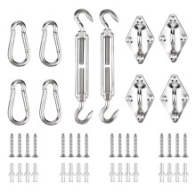 42PCS Awning Accessories Sunshade Sail Stainless Steel Hardware Kit Easy to Install