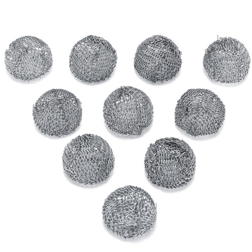 (18mm) 10Pcs Pipe Screen Filter Ball Combustion-supporting Reticular Ball Replacement Tools Kit 2