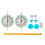 2Pcs/Set 5N Plastic Round Spring Balance Scale Circular Disc Dynamometer Forcemeter Tester 13