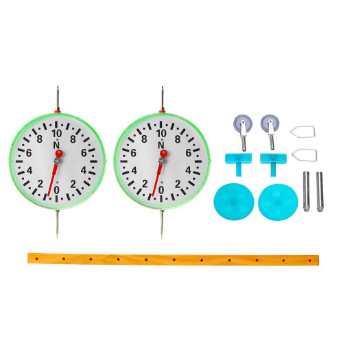2Pcs/Set 5N Plastic Round Spring Balance Scale Circular Disc Dynamometer Forcemeter Tester 1