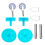 2Pcs/Set 5N Plastic Round Spring Balance Scale Circular Disc Dynamometer Forcemeter Tester 4