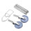 2Pcs/Set 5N Plastic Round Spring Balance Scale Circular Disc Dynamometer Forcemeter Tester 6