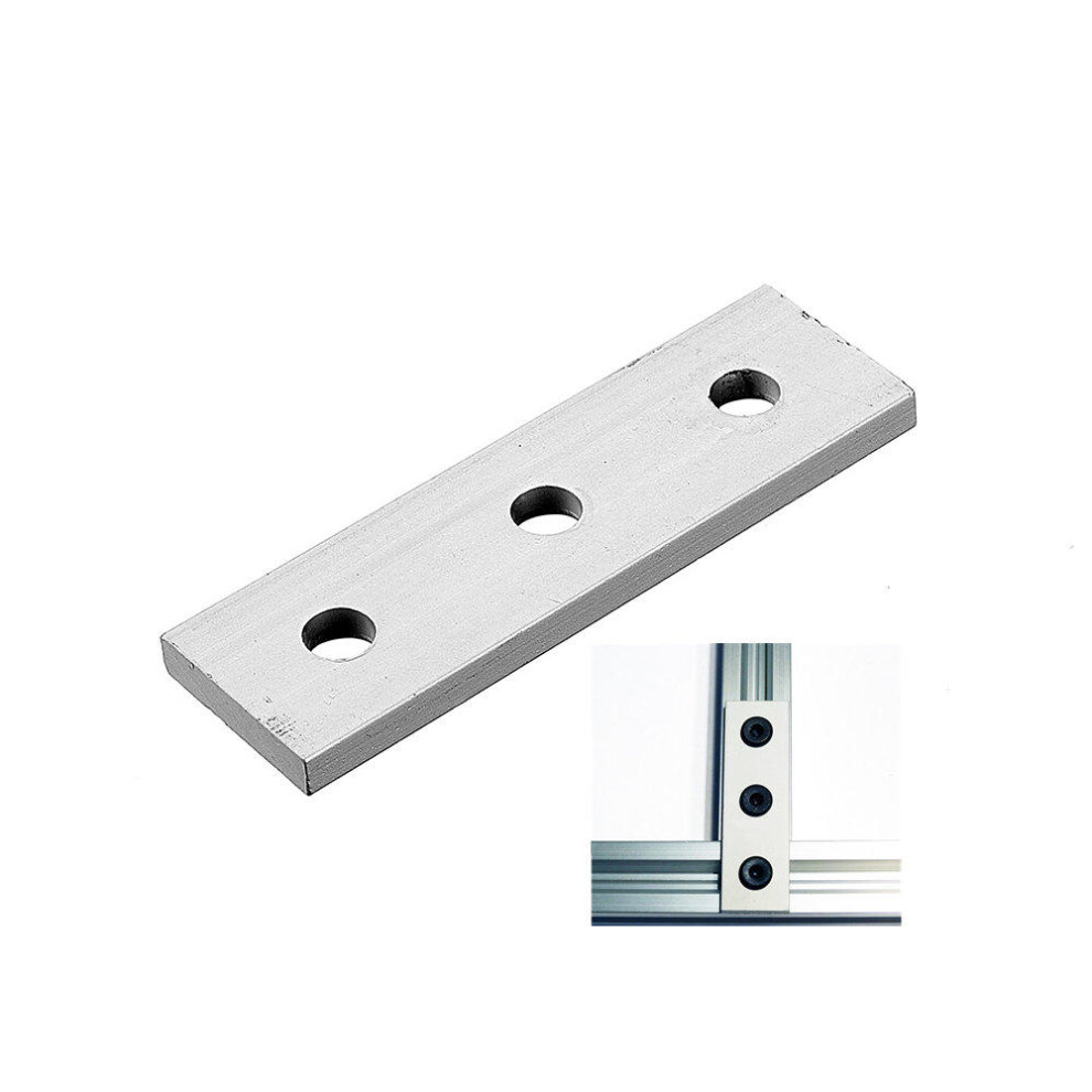 Aluminum Alloy 3 Hole Joining Strip Plate for CNC Router 2020 V-Slot T-Slot Aluminum Extrusions Profiles