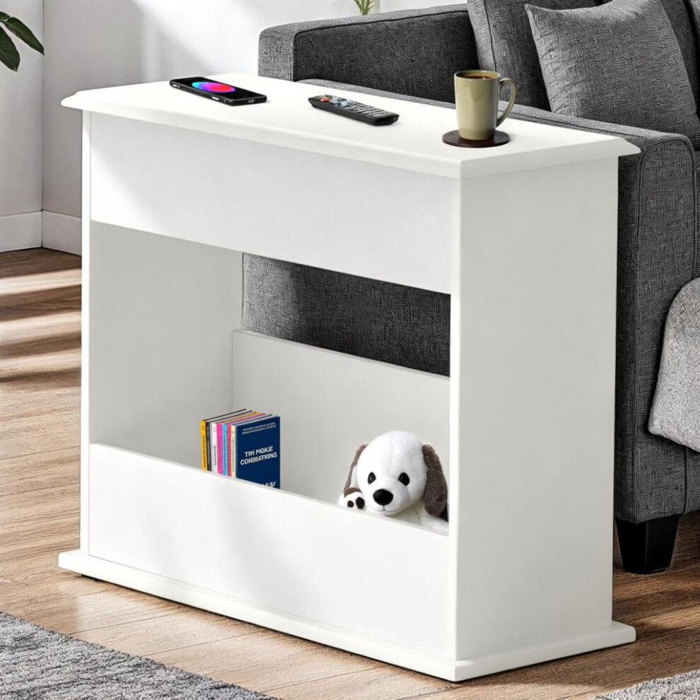 Stratford Sofa End Magazine Table White Shabby chic