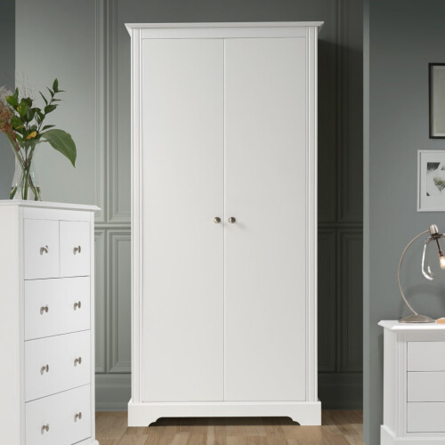 Seconique Stratford 2 Door Wardrobe White Shabby chic