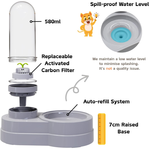 Pet Water Dispenser Station, 580ml Pet Water Feeder Automatic 1