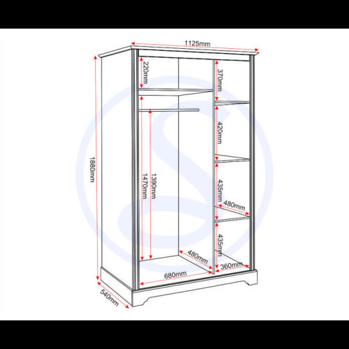 Seconique Stratford 3 Door Wardrobe White Shabby chic 1