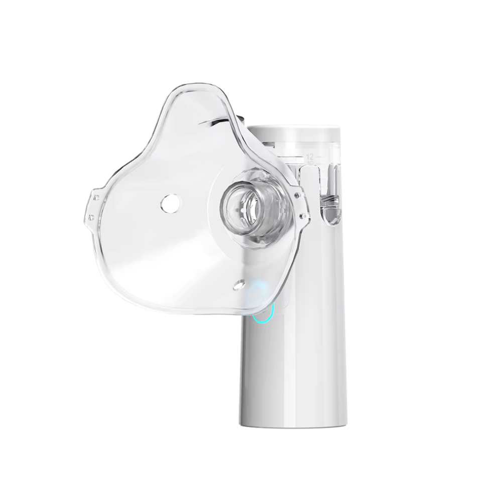 (White) Nebuliser Machine for Adults and Kids Portable Nebulizer Machine Adjustable Atomization Rate Steam Inhaler for Home and Travel Use