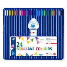 Crayons de couleur Staedtler Ergosoft, coffret de 24 couleurs,    tui chevalet 157SB24