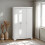 Seconique Stratford 3 Door Wardrobe White Shabby chic 1