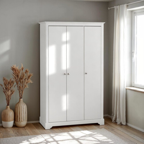 Seconique Stratford 3 Door Wardrobe White Shabby chic
