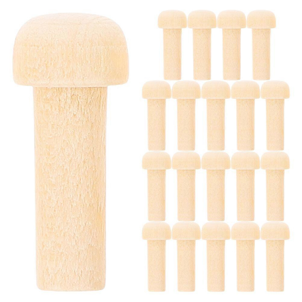 (As show, One size) 20Pcs Wooden Axle Pegs Mini Wooden Pegs Blank Wood Axle Peg Crafts Unfinished Wood Pegs DIY Supplies