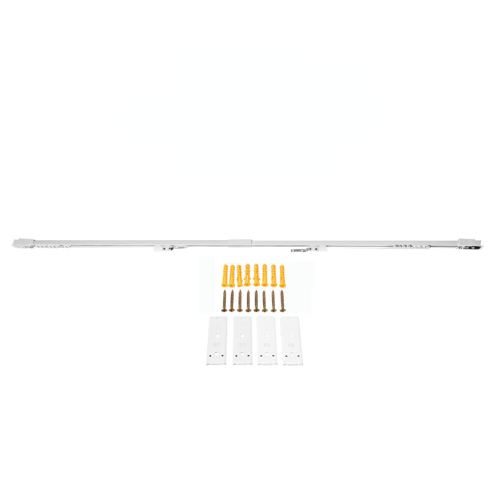 (1.6mm) 1.4/1.6mm Ceiling Mount Curtain Hanging Track Rail Home Straight Curve Window 2M