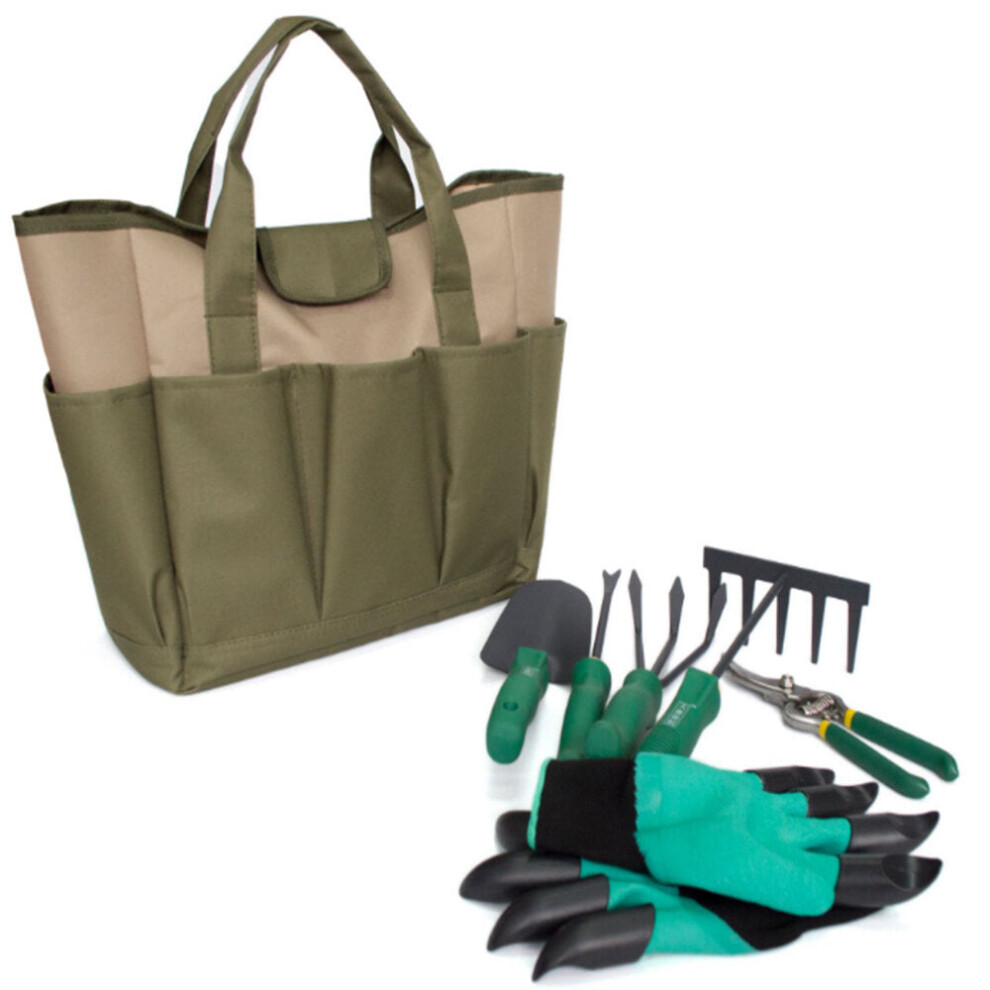 Garden Planting Tool Bag Gardening Tools Set Organizer Tote Lawn Yard Bag Carrier 4250937992466