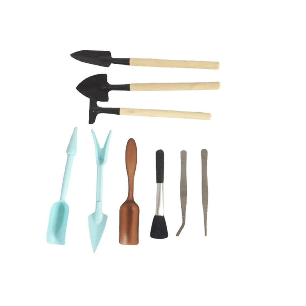 (9PCS) Succulent Spade Planting Flower Rake Watering Pot Gardening Tool-image-OPC-PGNXGZS-NEW