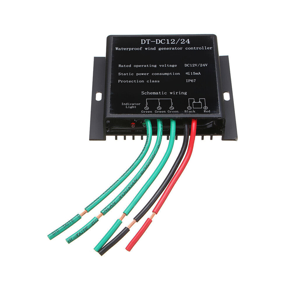 800W 12V/24V Wind Turbine Generator Battery Charge Controller Regulator
