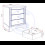 Seconique Stratford 3 Drawer Bedside White Pine Runners Shabby chic 3
