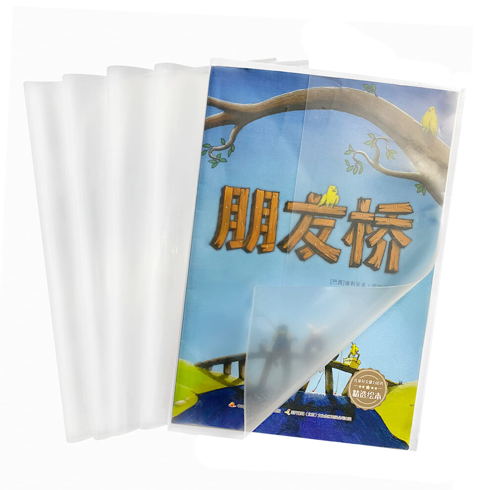 Ontyzz Lot De 10 Prot Ge-Livres Transparents En Plastique Imperm Able, Taille 6K, Pour Livres De 19 X 26 Cm-image