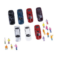 (As show, One size) 50pcs Painted Model Building Train Layout Scale N (1 to 150)