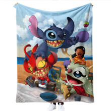 (2, Flannel 150*130) New printed flannel blanket thickened blanket air conditioning blanket baby blanket can be customized pattern bad rabbit stilt 1