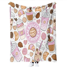 (1, Flannel 180*220) New 3D printed flannel blanket thickened double blanket air conditioning blanket baby can be customized pattern letters girl