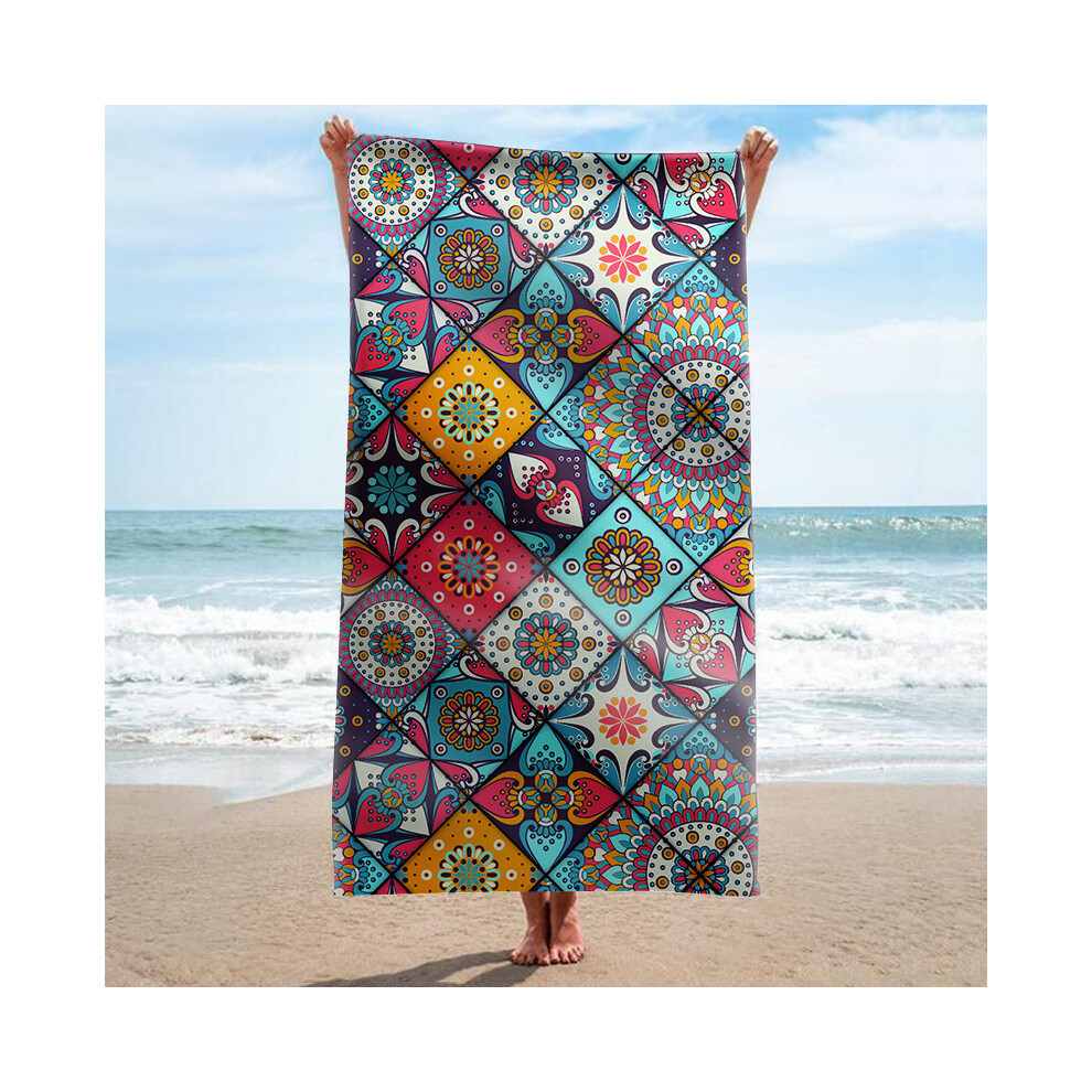 (STJ46, Single-sided 80*160cm) New Internet celebrity series rectangular double-sided fleece beach towel bath towel cloak beach towel-image-OPC-PGNY9VN-NEW