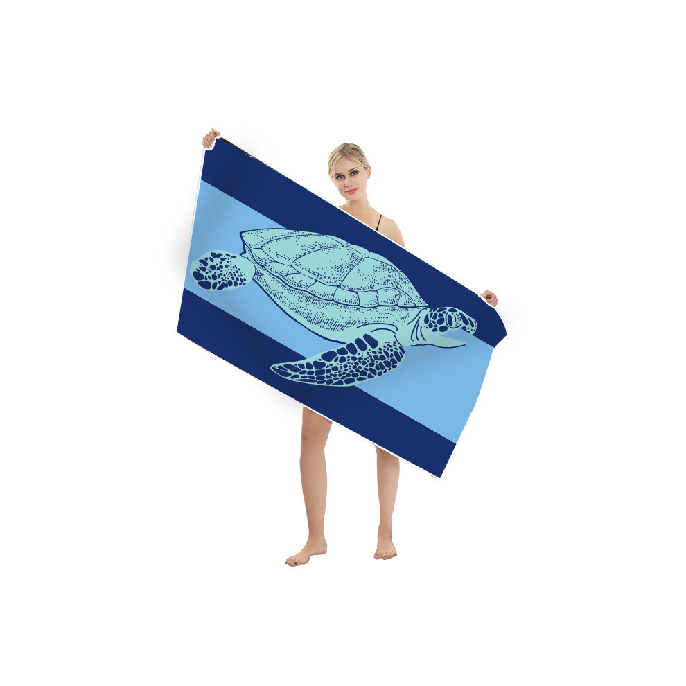 (Turtle, 90*180cm) New Mandala Turtle Double-sided Fleece Quick-drying Printed Beach Towel Adult Swimming Bath Towel Microfiber-image-OPC-PGNYCCS-NEW