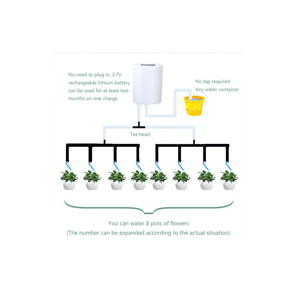 (8 Heads) Garden Intelligent Automatic Watering Controller Indoor Plants Drip Irrigation Device Indoor Water Pump