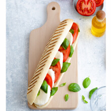 Delifrance Frozen Plain White Paninis 24cm - 55x105g