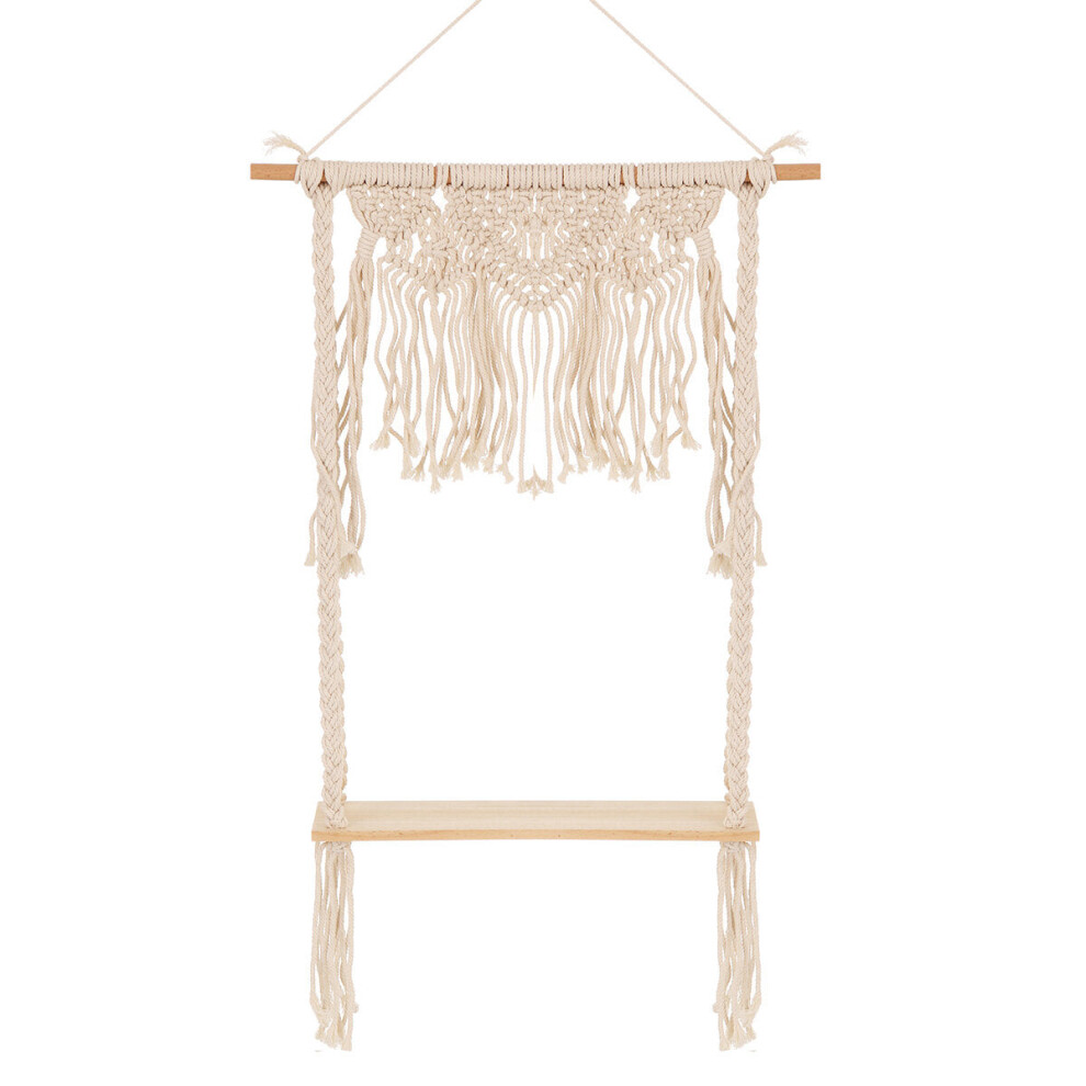 Woven Macrame Boho Plant Hanger Holder Tapestry Wall Hanging Art for Home Wall Storage Decor
