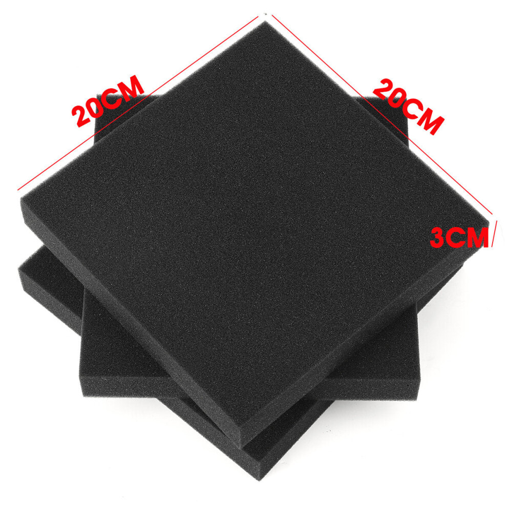 (3CM) 10PCS Acoustic Wall Panel Soundproof Foam Pads Car Studio Insulation Treatment 20x20cm